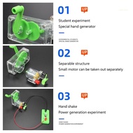 san* Mini School DIY Dynamo Motor Electric Generator Assembled Hand-cranked Generator