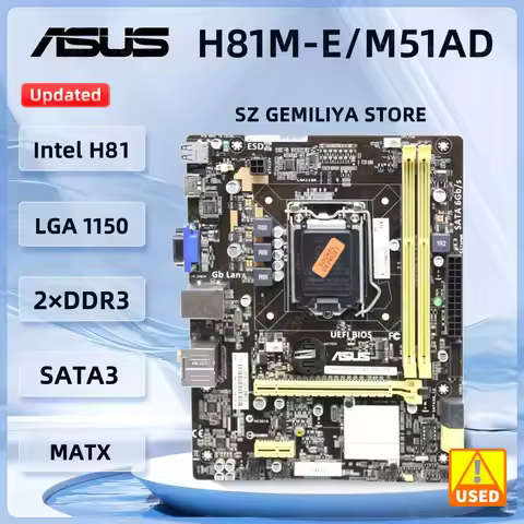 ASUS H81M-E H81M-E/M51AD/DP_MB Motherboard LGA 1150 Intel H81 DDR3 16GB support 4770 4170 4590 4460 