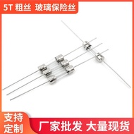 5T Thick Glass Slow Break Fuse Small Fuse3C Digital Fuse Full Glass Encapsulated Transparent Fuse Tu