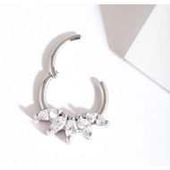 Lovisa Surgical Steel Rhodium Cubic Zirconia Clicker Earring