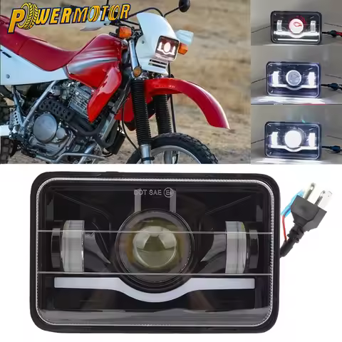 Motorcycle Car Truck Universal 4" x 6" LED Headlight H4656 DRL For Suzuki DRZ400S DRZ400SM DRZ250 DR