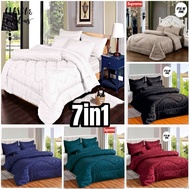 Hotel High Quality 7in1 set comforter Bedsheets Luxury Cadar Queen Size