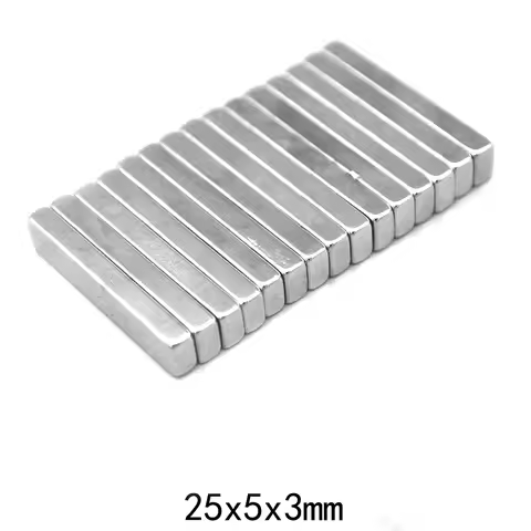 25x5x3 Block Powerful Strong Magnetic Magnets N35 Rare Earth Neodymium Magnet Sheet 25x5x3mm 25*5*3