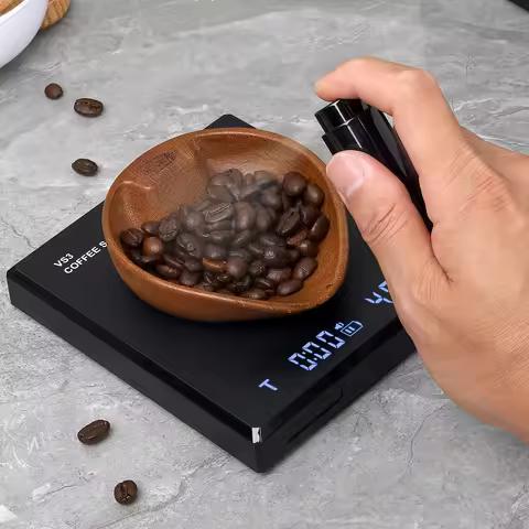 IKAPE Coffee Bean Dosing Cup and RDT Spray Bottle Set, Walnut Dosing Vessel, Single Dose Measuring T
