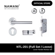 NAMANI Lever Handle NLH-201 / Mortise Sash Lock NML-6085 / Profile Cylinder NPC-S70SN Full Set or Lo