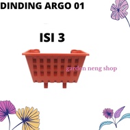 (SETENGAH LUSIN ) (6Pcs) POT DINDING ARGO 01 ISI 6 PCS 3 PCS /POT DINDING HIAS HITAM PUTIH VERTIKAL 