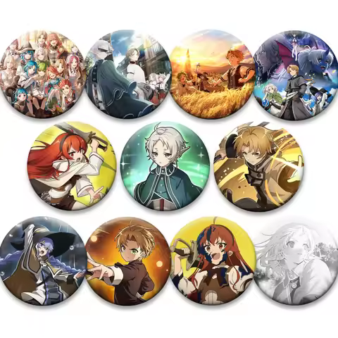 Anime Mushoku Tensei Jobless Reincarnation Brooch Rudeus Greyrat,Sylphiette Greyrat Pins Roxy Migurd