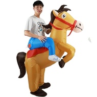 Riding Horse Inflatable Costume Halloween Show Costume Funny Animal Ride Walking Jazz Horse Inflatable Costume