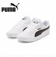 100% Original PUMA Smash Vulc Lightweight Low Top Sneakers Women's White Pink/Black/White Gold (3 colors)