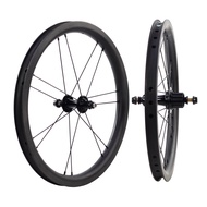 Silverock Carbon Fiber Wheelset 16 Inch Low Profile 7 Speed MTB Bicycle Wheels V Brake System Mounta