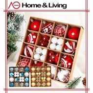 AO Home Xmas Christmas Balls Christmas Tree Pendant Baubles Hanger DIY Decoration Colorful Ball Set 