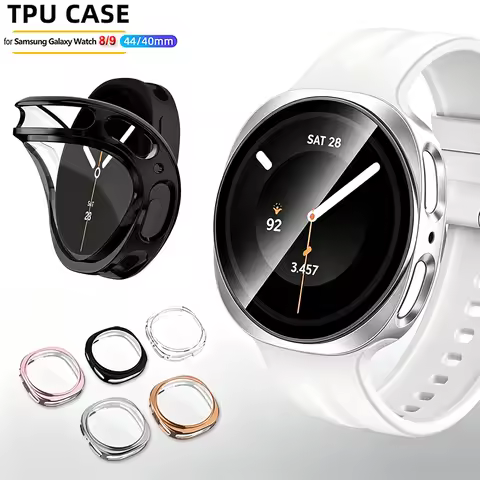 TPU Plating Case For Samsung Galaxy Watch 8/9 40mm 44mm Screen Protector Accessories Watch Cases For