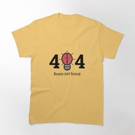 Error 404 Brain Not Found Unisex Cotton Combed t-shirt Distro Clothing