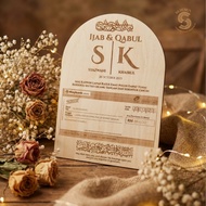 PLAT HANTARAN KAYU untuk MAS KAHWIN | IJAB KABUL | AKAD NIKAH with mini stand