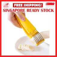 CREATIVE STAINLESS STEEL BANANA CHOPPER FRUIT CUTTER CUCUMBER VEGETABLE PEELER SLICERS KITCHEN TOOLS
