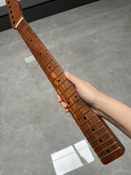 Stainless 21 Fret Satin DIY Roasting Maple Electric Guitar Neck 25.5in