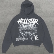 เสื้อสเวตเชิร์ตพิมพ์ลาย "HELLSTAR" แบบเท่ห์ไฮสตรีท สไตล์มืดยุคใหม่ของผู้ชาย