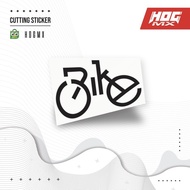PUTIH Bike logo/White cutting sticker/BIKE sticker