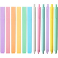 Aesthetic Highlighters, 12PCS Colourful Bible Highlighters and Pens No Bleed, Black Ink Gel Pens, Bi
