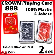 2 set of Plastic Playing Card CROWN Royal Poker Card Quality Waterproof PVC Casino Quality 100% Plas
