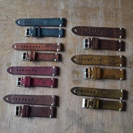 Vintage Leather Watch Band Strap 20mm 22mm 24mm Quick Replacement Steel Buckle Leather Bracelet Men Women Wristband