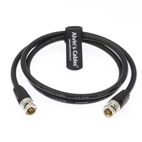 Alvin's Cables 12G HD SDI BNC to BNC Male Video Coaxial Cable 75Ω for 4K Video Camera 1M Black