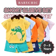Kids Short Sleeve Clothing Set Baju Budak Lelaki Lengan Pendek Baby Toddler Wear 3 Months - 6 Years