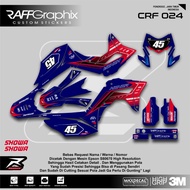 DECAL CRF 150 CUSTOM /DECAL CRF 150 BIRU MERAH PUTIH 024/DECAL CRF