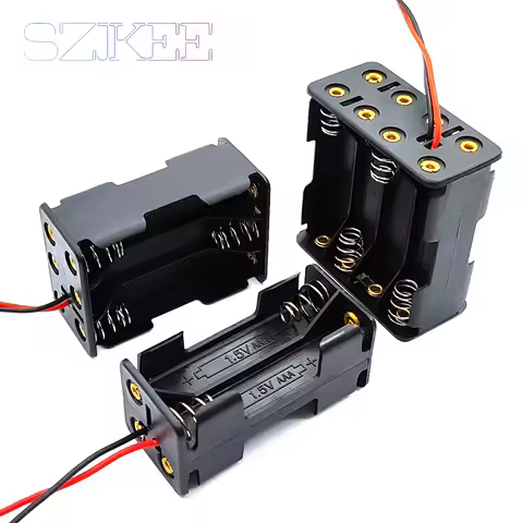AAA Battery Holder AAA Double-Layer Battery Box AAA Battery Case AAA Box 4/6/8 Slots Battery Storage