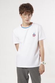 ESP เสื้อทีเชิ้ตแขนสั้นแต่งโลโก้ปัก ผู้ชาย สีขาว | Embroidered ESP Logo Tee Shirt | 03843