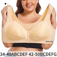 Plus size Top Bralette Front Closure A to G Cup 34-50 Push Up thin cup bra big chest wireless tank t