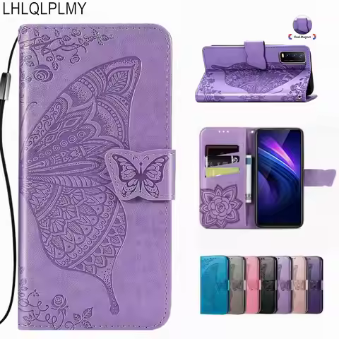Butterfly Leather Flip Wallet Case For Vivo Y21 Y33S Y01 Y22 Y35 Y16 Y02 Y31 5G Y15S Y11S Y12 Y17S V