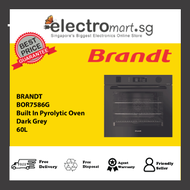 BRANDT BOR7586G 73L Built In Pyrolytic Oven- Dark Grey