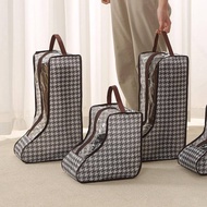 🔥SG stock🔥Houndstooth Shoe Storage Bag Multifunctional Portable Transparent Anti-dust Moisture-proof