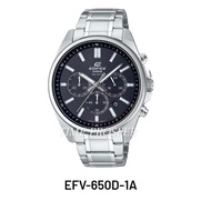 Casio Edifice EFV-650D-1AV Silver Stainless Steel Band Men Watch