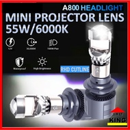 Car light lens led headlight RHD fish eye mini projector headlight lens H7 H11 9006 HB4 9005 HB3 rig