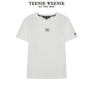 Teenie Weenie เสื้อยืดคอกลมผ้าฝ้ายแท้สําหรับผู้หญิงฤดูร้อน 2024 ใหม่สไตล์การ์ตูนแอนิเมชั่นเสื้อผ้าทํ