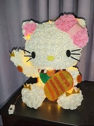 Hello Kitty永生花招財貓