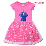 The Sea Beast Long Sleeve Dress for Girl Kids Clothing Cartoon Girl's Mesh Dress Summer 100% Cotton 2-9 Yrs Fashion 0000