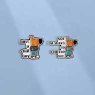 Just A Chill Guy Enamel Pins Brooches Creative Cartoon Horse Brooch Lapel Badges Accessories Gift fo