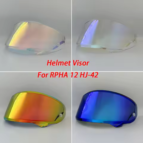 RPHA-12 Helmet Visor For HJC RPHA 12 HJ-42 Motorcycle Helmet Visor goggles plating silver red Replac