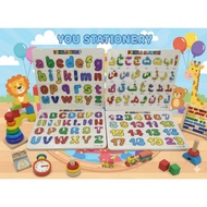 Wooden Puzzle Wooden Knob Puzzle/ Educational Toy/ Wooden Number Puzzle/ - Alphabet