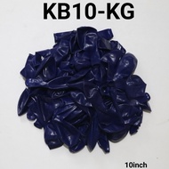 kb10-k balon latex 10 inch 25 cm crystal bening transparant tebal - kb10-kg biru