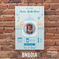 GANTUNGAN Baby Biodata Wall Hanger Baby Gift Baby Biodata Frame