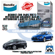 MITSUBISHI GRANDIS NA4W / MITSUBISHI LANCER CY4A GT/ ASX REAR BRAKE PAD - BENDIX Metal King Titanium