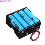 BACK2LIFE Battery Holder Box Safety Double Layer 12 Volt 12V 8 AA Batteries Storage Box Plastic Batt
