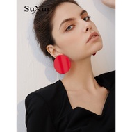 earring pearl earring earring for women Su Xin Colorful Disc Unique Acrylic Earrings