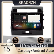SKAorzn 10inch for toyota land cruiser LC200 Android15 32 64 128 256GB carplay IPS 2k QLED voice com