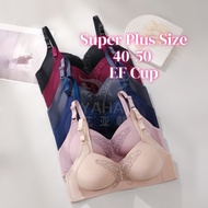 【Ultra Plus Size】EF Cup Wireless Lace Bra | Maximum Comfort & Full Coverage | 40-50