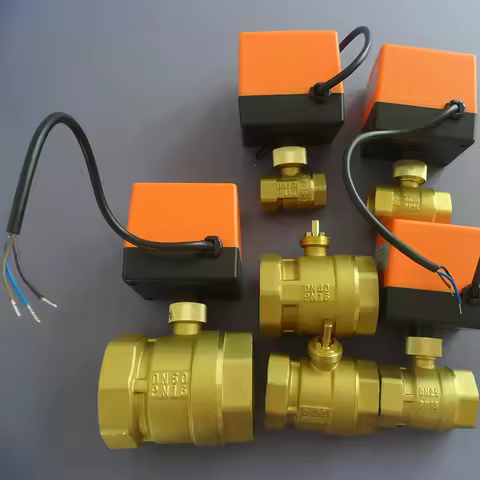 1/2" 3/4" 1" 2" Actuator Motorized Ball Valve 220V 110V 24V 12V 3-Wire 2-Control 2-Way Brass Electri